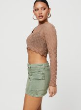 SC Solid Color Slim Denim Half Body Skirts GMYT-320