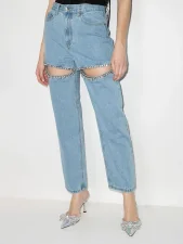 SC Fashion Hollow Out Straight Jeans GMYT-302