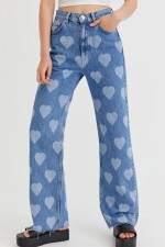 SC Vintage Love Loose Fashion Straight Leg Jeans GMYT-13413