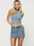 SC Solid Color Slim Denim Half Body Skirts GMYT-320
