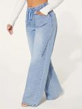 SC Fashion Loose Drawstring Wide Leg Jeans GMYT-2402