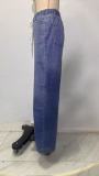 SC Loose Drawstring Wide Leg Jeans GMYT-9111