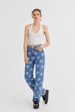 SC Vintage Love Loose Fashion Straight Leg Jeans GMYT-13413