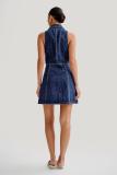 SC Sleeveless Lapel Single-breasted Midi Dress GMYT-13611