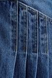 SC Sleeveless Lapel Denim Mini Dress GMYT-13612
