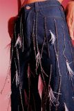 SC Fashion Tassel Loose Split Jeans LSD-2491