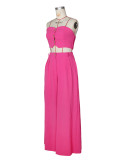 SC Solid Color Wrap Chest Top Wide Leg Pants Suit ZSD-0752