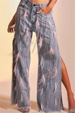 SC Fashion Tassel Loose Split Jeans LSD-2491