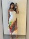 SC Print Off Shoulder Tube Tops Dress GDNY-2000