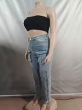 SC Fashion Button Straight Jeans GAKF-50417