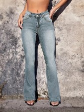 SC Vintage Low Waisted Holes Jeans GXJF-23116