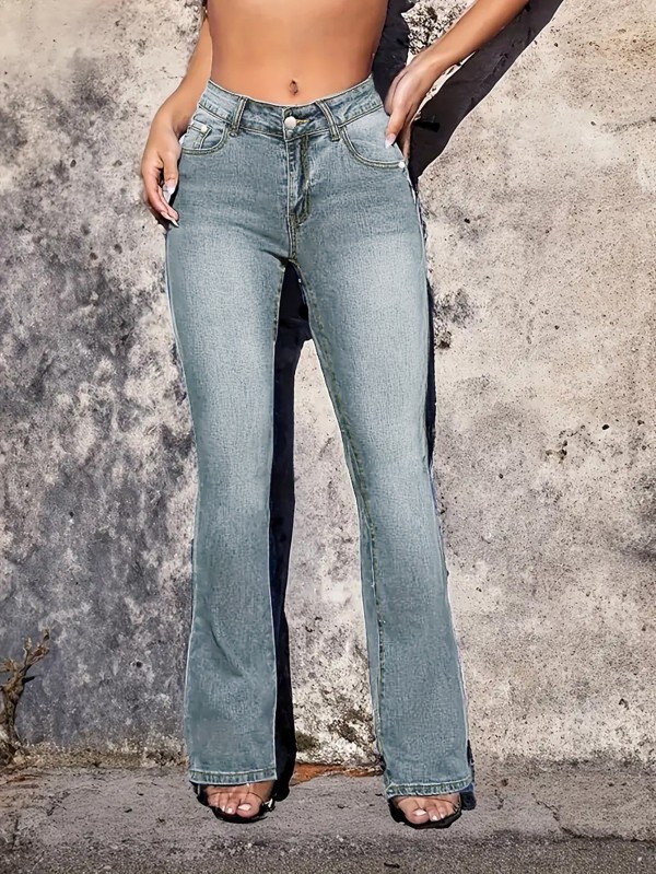 SC Vintage Low Waisted Holes Jeans GXJF-23116