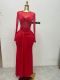 SC Solid Color Long Sleeve Bodycon Dress GXIN-S-8794
