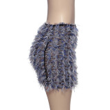 SC Color Block Tassel Tight Skirts GZJQ-K25J65344