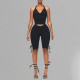 SC Halterneck Solid Color Tops Bow Pants Suit MXBF-J25ST089