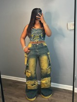 SC Vintage Casual Loose Jeans LX-6057