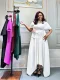 SC Solid Color Irregular Long Skirt Two Piece Set GZRF-77078