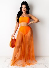 SC Solid Mesh See Though Beach Skirt OSM-4341
