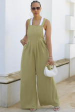 SC Solid Color Loose Back Pants Jumpsuit QYMF-3154