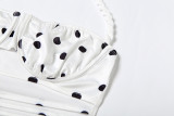 SC Polka Dot Halterneck Two Piece Skirts Set GSLF-K25S72949