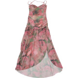 SC Sexy Print Sling Slim Split Maxi Dress GSLF-K25D67615