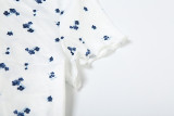 SC Print Short Sleeve Pajama Shorts Two Piece Set GSLF-K25S72318