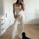 SC Rib Backless Casual Pajamas Long Pants Set GSLF-K25S72558