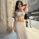 SC Polka Dot Halterneck Two Piece Skirts Set GSLF-K25S72949