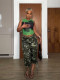 SC Camouflage Print Drawstring Straight Pants QOUY-6043