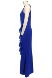 SC Sleeveless Solid Color Split Fishtail Evening Dress XHXF-462