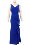 SC Sleeveless Solid Color Split Fishtail Evening Dress XHXF-462