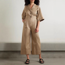 SC Loose Solid Color Half Sleeve Jumpsuit MK-3217