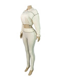 SC Long Sleeve Patchwork Tight Two Piece Pants Set CH-25033