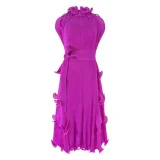 SC Sleeveless Solid Color Midi Dress GZRF-HY-9069