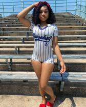 SC Print Stripe Short Sleeve Romper YWXS-K25L391