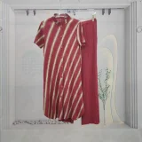 SC Stripe Short Sleeve Loose Two Piece Pants Set GZRF-KH-0082