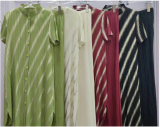 SC Stripe Short Sleeve Loose Two Piece Pants Set GZRF-KH-0082