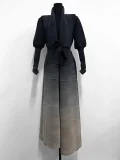 SC Gradient Color Print Long Coat GZRF-KH-0100