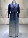 SC Gradient Color Print Long Coat GZRF-KH-0100
