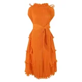 SC Sleeveless Solid Color Midi Dress GZRF-HY-9069