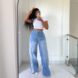 SC Vintage Side Stripe Washed Jeans GYLN-1731