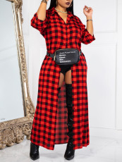 SC Casual Plaid Print Long Shirt GLF-10020