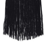 SC Single Shoulder Tassel Maxi Dress BY-7428