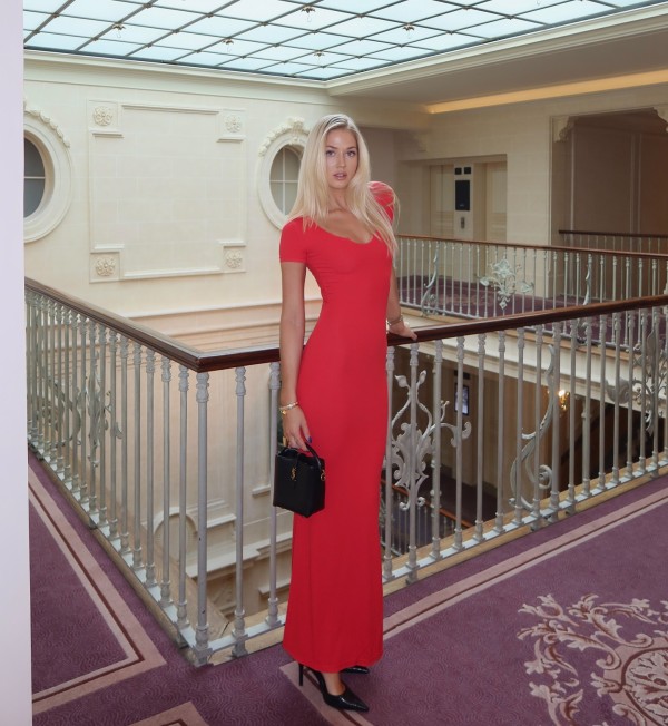 SC Solid Color Short Sleeve Maxi Dress GAXB-D139DS