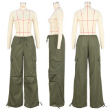 SC Loose Multi-Pockets Straight Leg Pants  ASL-6799