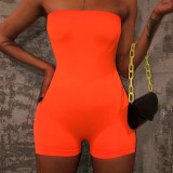 SC Sport Solid Color Tube Top Romper JHYB-9003