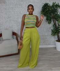SC Solid Color Loose Casual Pants OLYF-6189