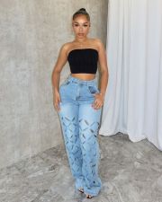 SC Fashion Holes Washed Jeans SHMF-6202