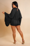 SC Lantern Sleeve Solid Color Loose Romper ORY-5273