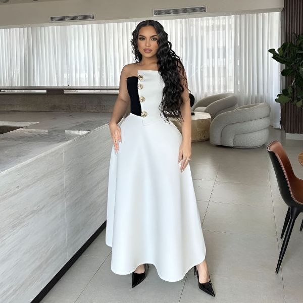 SC Color Block Wrap Chest Tops Two Piece Skirt Set ZSD-0755